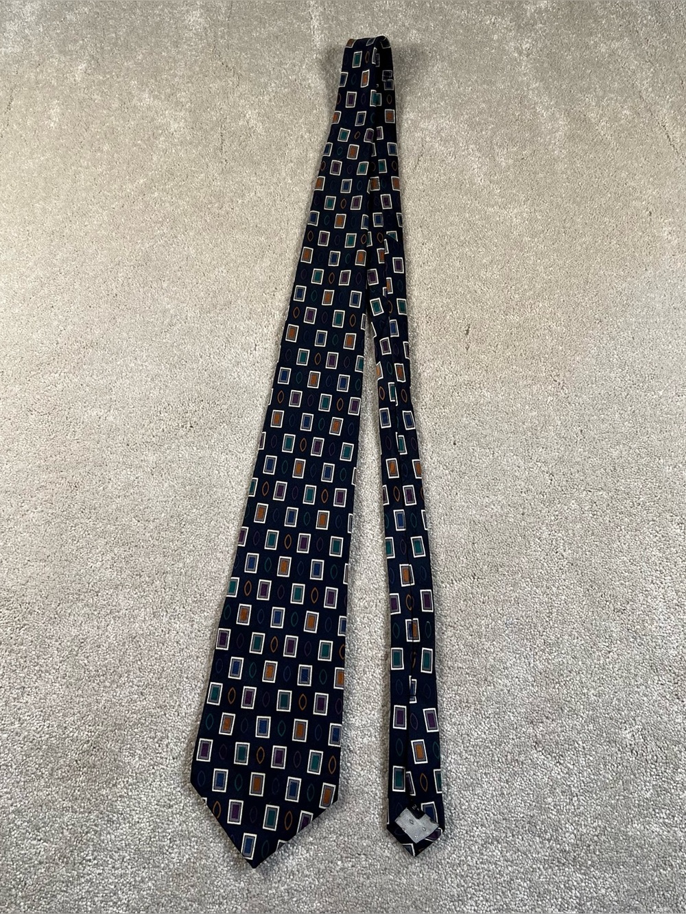 Monsieur Givenchy Neck Tie Silk Geometric wedding workwear professrional - Picture 2 of 9
